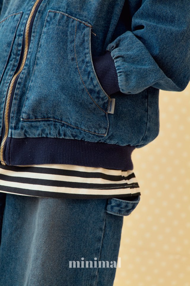 Minimal - Korean Children Fashion - #kidsstore - Road Denim Hooded Jumper - 11