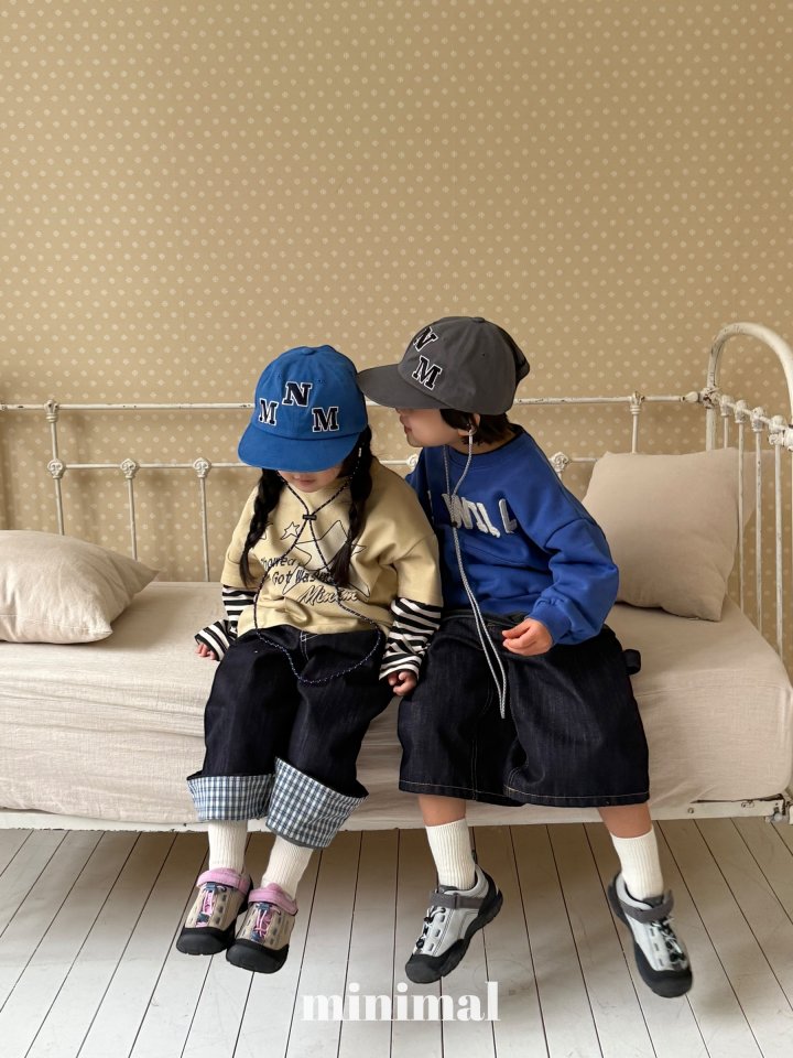Roll Up Check Denim Pants by Minimal for Child - view 8