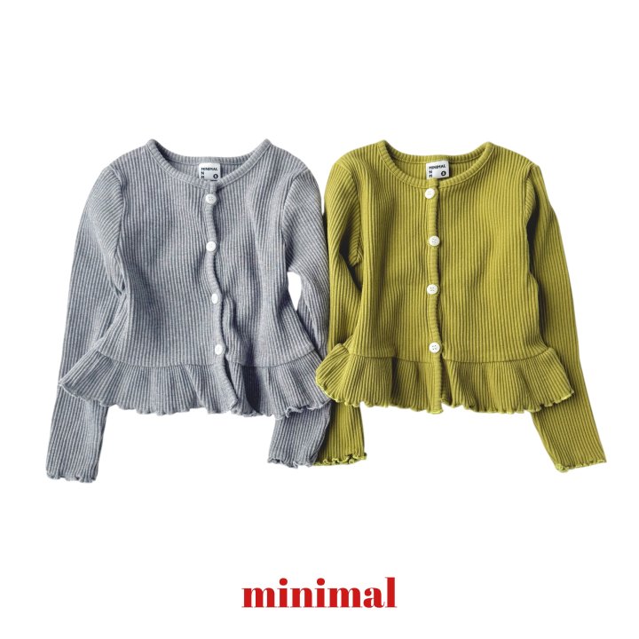 Minimal - Korean Children Fashion - #minifashionista - Ribbed Frill Cardigan