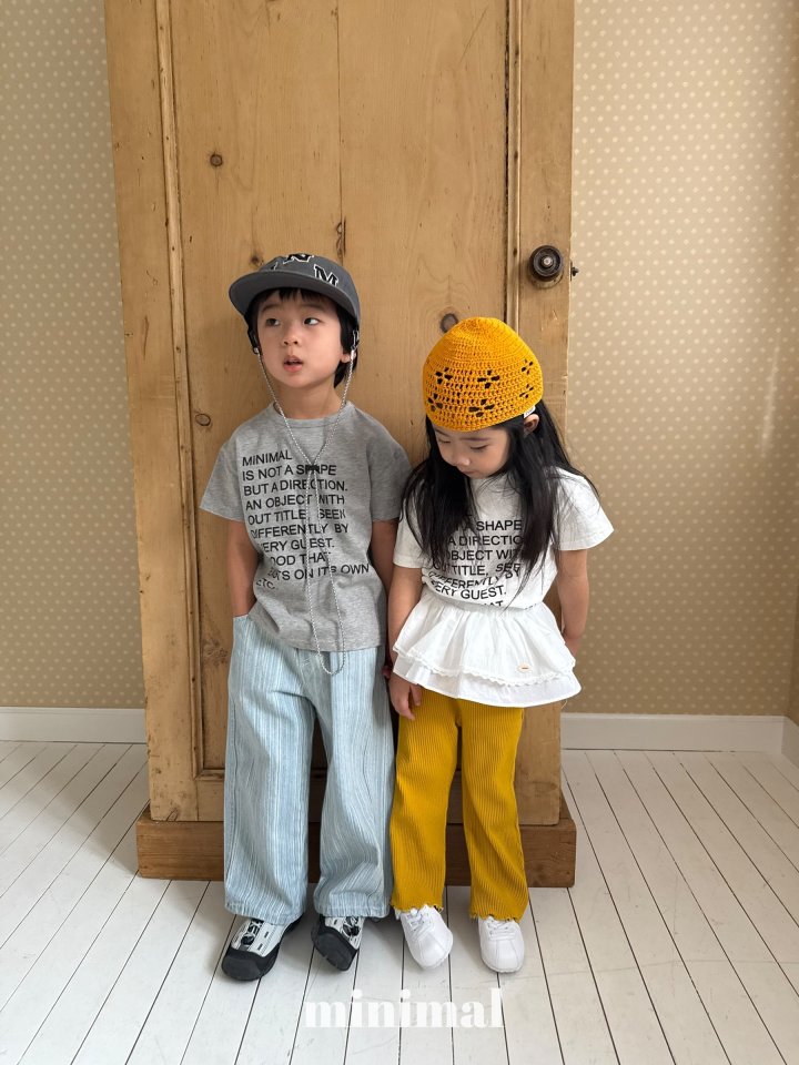 Minimal - Korean Children Fashion - #minifashionista - Letter Tee - 11