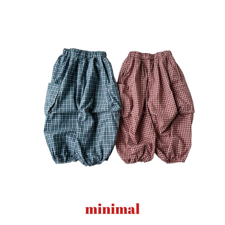 Minimal - Korean Children Fashion - #stylishchildhood - Volume Up Checker Pants
