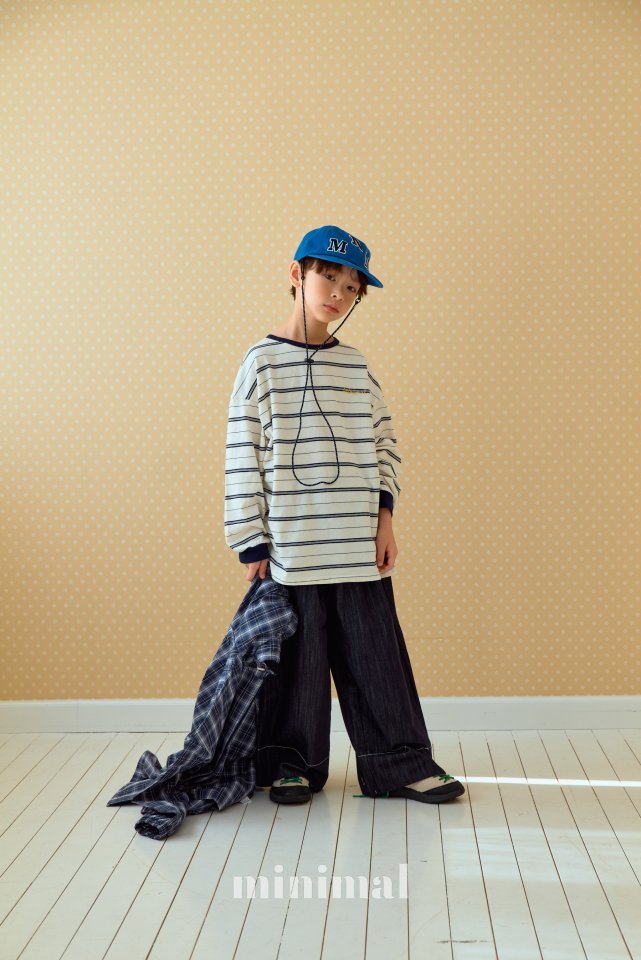 Roll Up Check Denim Pants by Minimal for Child - view 12