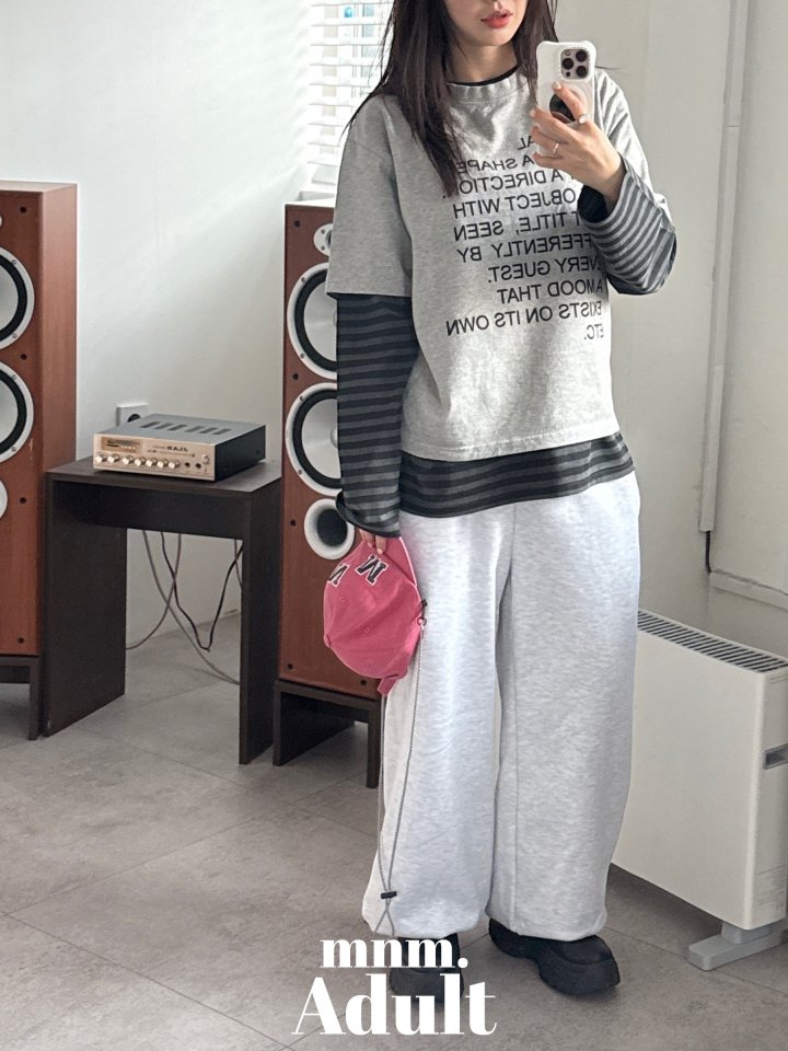 Minimal - Korean Women Fashion - #womensfashion - Letter Tee (Adult) - 12