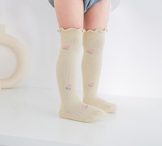 Miso - Korean Baby Fashion - #babyboutiqueclothing - Freesia Knee-High Socks - 8
