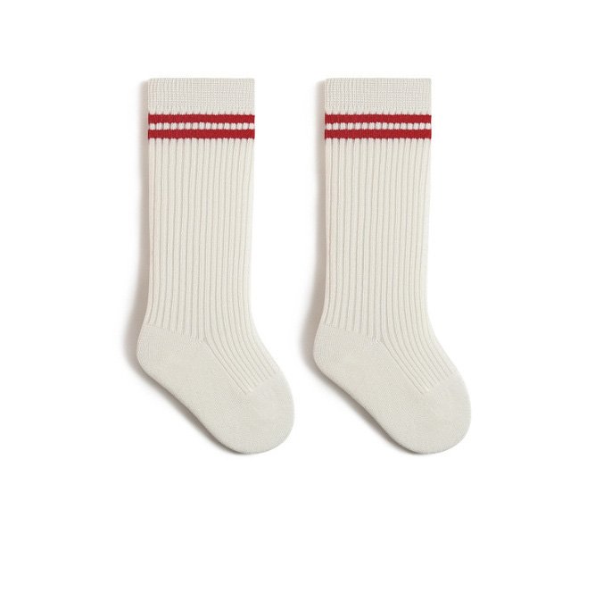Miso - Korean Baby Fashion - #babyboutiqueclothing - Fine Rib Double Line Half Socks - 7