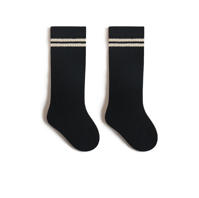 Miso - Korean Baby Fashion - #babyfashion - Fine Rib Double Line Half Socks - 9