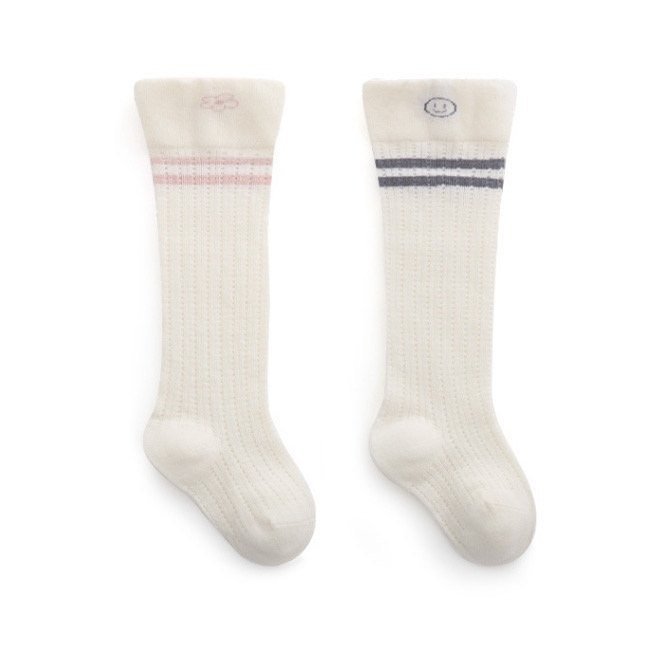 Miso - Korean Baby Fashion - #babylifestyle - Flower Smile Knee Socks - 2