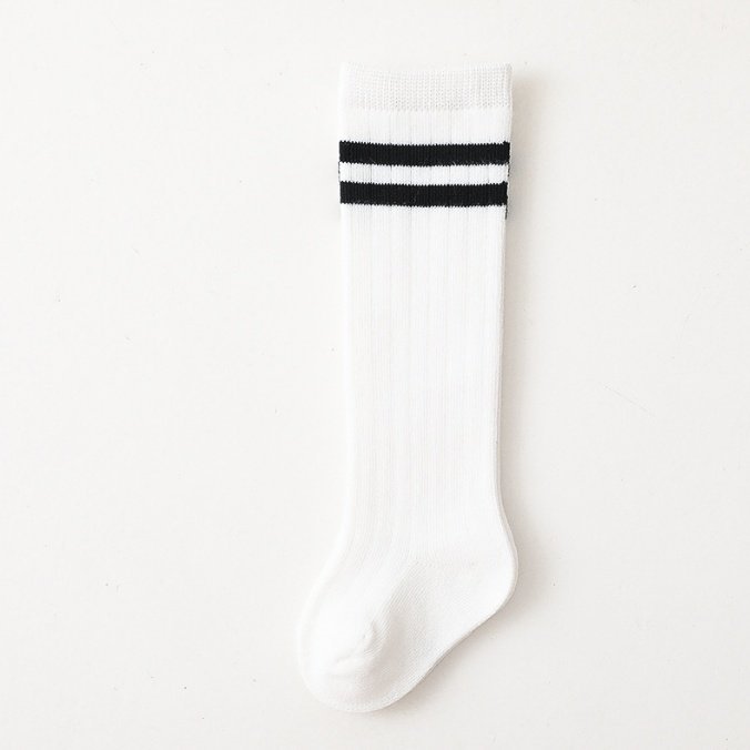 Miso - Korean Baby Fashion - #babyootd - Double-Stripe Knee Socks - 7
