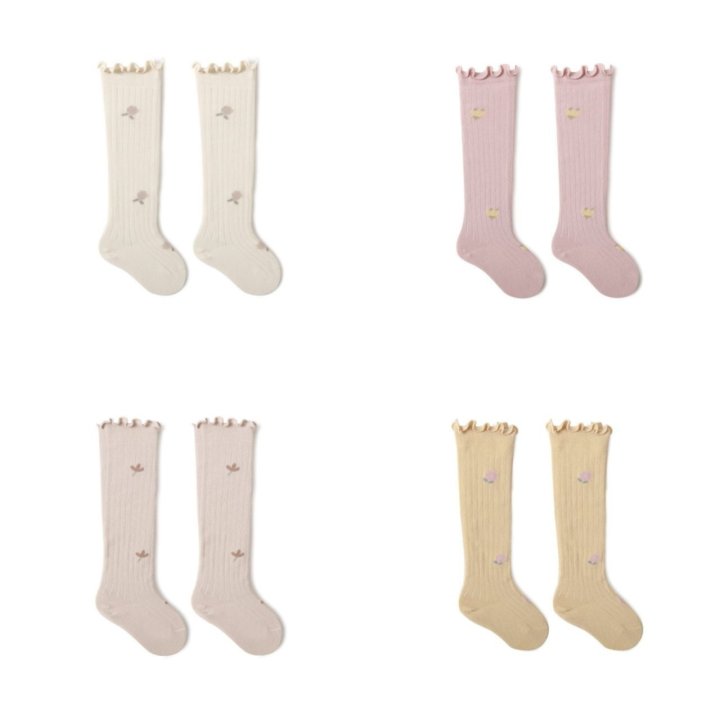 Miso - Korean Baby Fashion - #babyoutfit - Freesia Knee-High Socks - 2