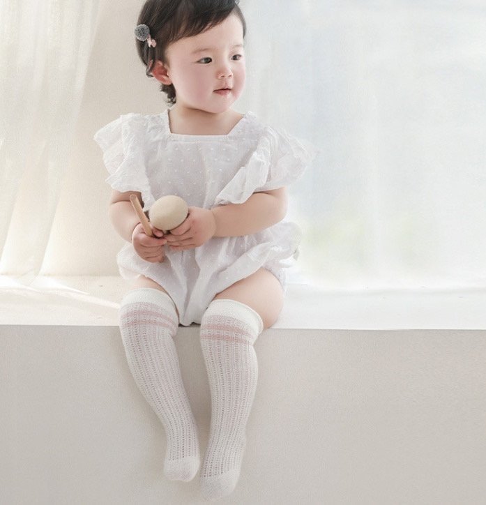 Miso - Korean Baby Fashion - #babyoutfit - Flower Smile Knee Socks - 6