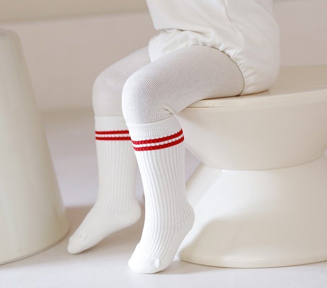 Miso - Korean Baby Fashion - #smilingbaby - Fine Rib Double Line Half Socks - 5