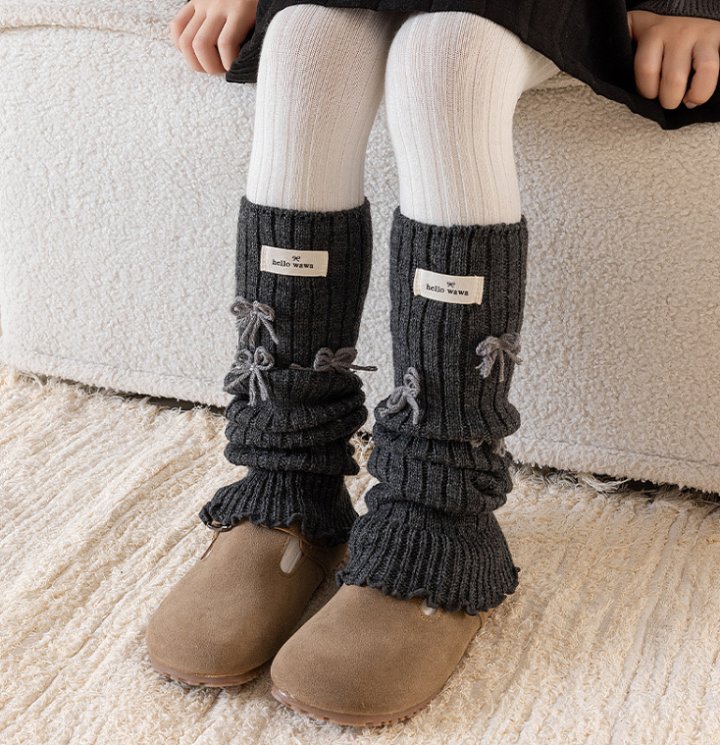 Miso - Korean Children Fashion - #Kfashion4kids - Ribbon Warmer Leggings - 10