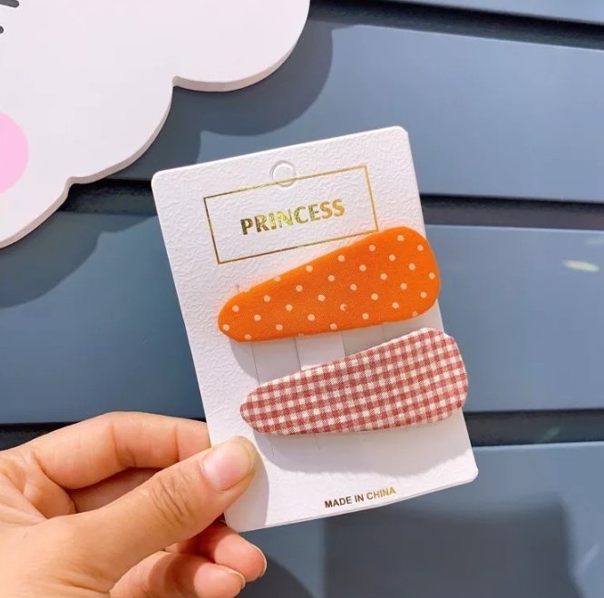 Miso - Korean Children Fashion - #childofig - Small Check Dot Snap Hair Clip - 9