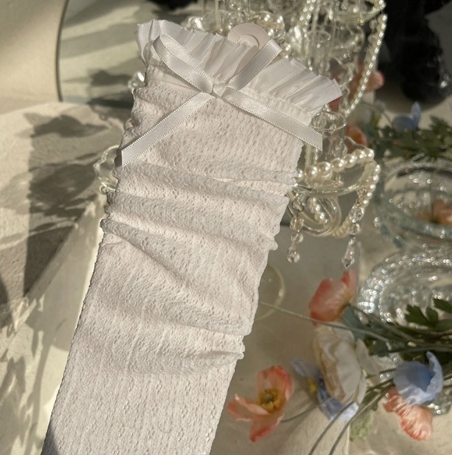 Miso - Korean Children Fashion - #childofig - Ribbon Frill Socks - 3