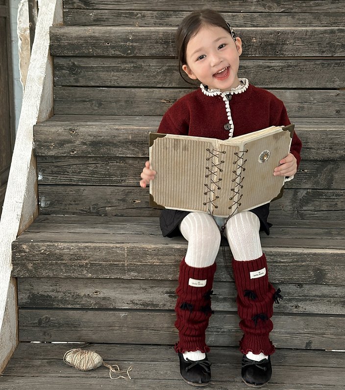 Miso - Korean Children Fashion - #childrensboutique - Ribbon Warmer Leggings - 3