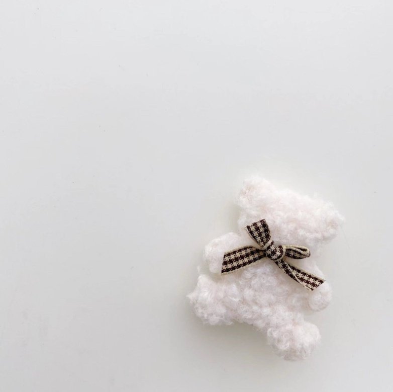 Miso - Korean Children Fashion - #designkidswear - Fluffy Bear Hair Claw Clip - 3