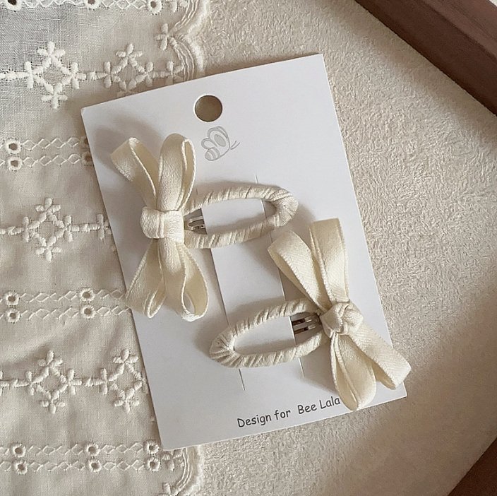 Miso - Korean Children Fashion - #discoveringself - Brown Tone Ribbon Snap Hair Clip - 7