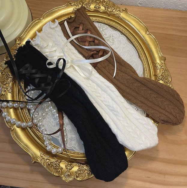Miso - Korean Children Fashion - #discoveringself - Ribbon Strap Socks - 6