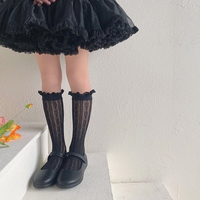Miso - Korean Children Fashion - #fashionkids - Heart Frill Socks - 3