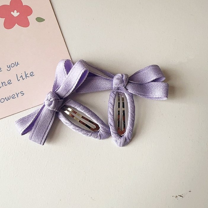 Miso - Korean Children Fashion - #kidsshorts - Vivid Ribbon Snap Hair Clip - 8