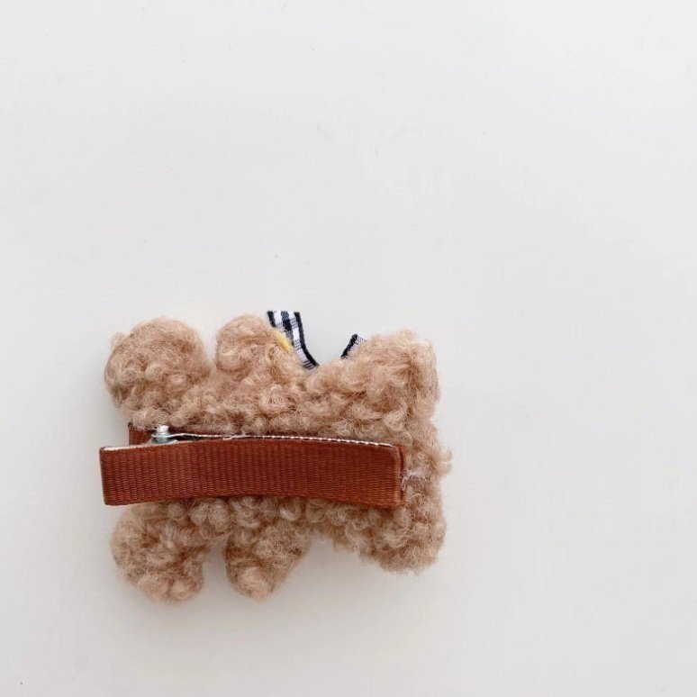 Miso - Korean Children Fashion - #kidsshorts - Fluffy Bear Hair Claw Clip - 6
