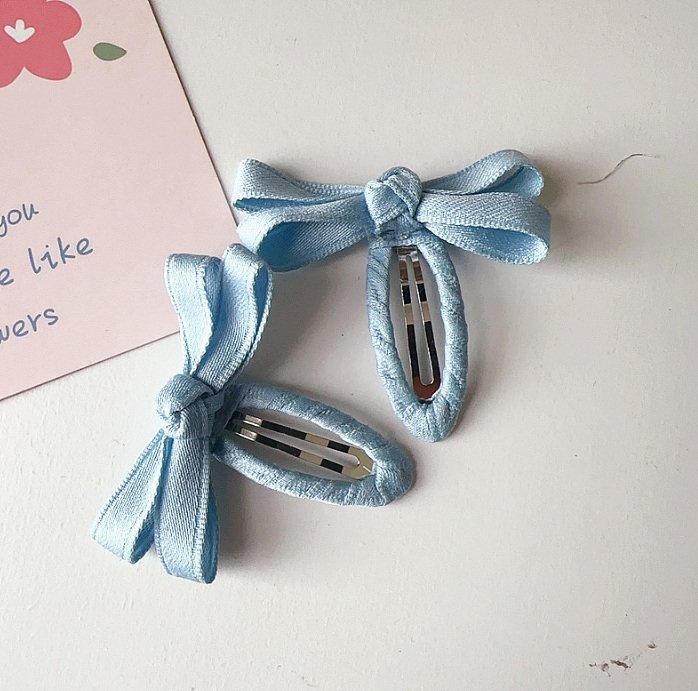 Miso - Korean Children Fashion - #kidsstore - Vivid Ribbon Snap Hair Clip - 9