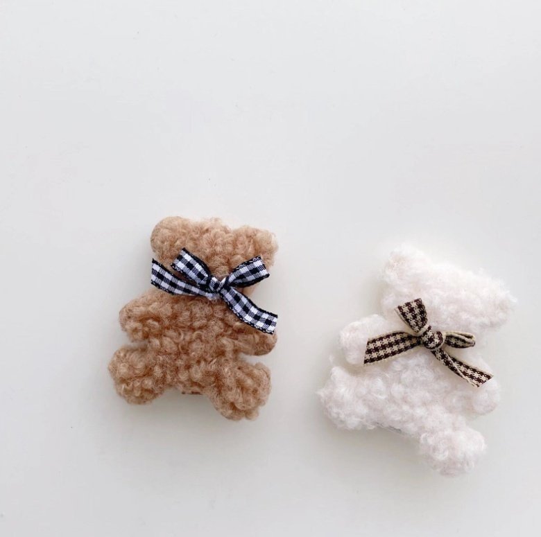 Miso - Korean Children Fashion - #kidsstore - Fluffy Bear Hair Claw Clip - 7