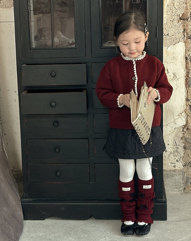 Miso - Korean Children Fashion - #kidsstore - Ribbon Warmer Leggings - 8