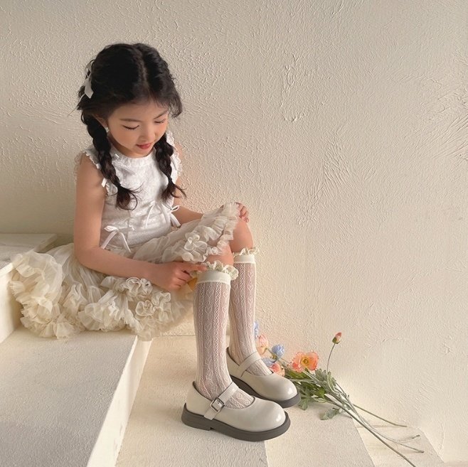 Miso - Korean Children Fashion - #kidsstore - Heart Frill Socks - 5
