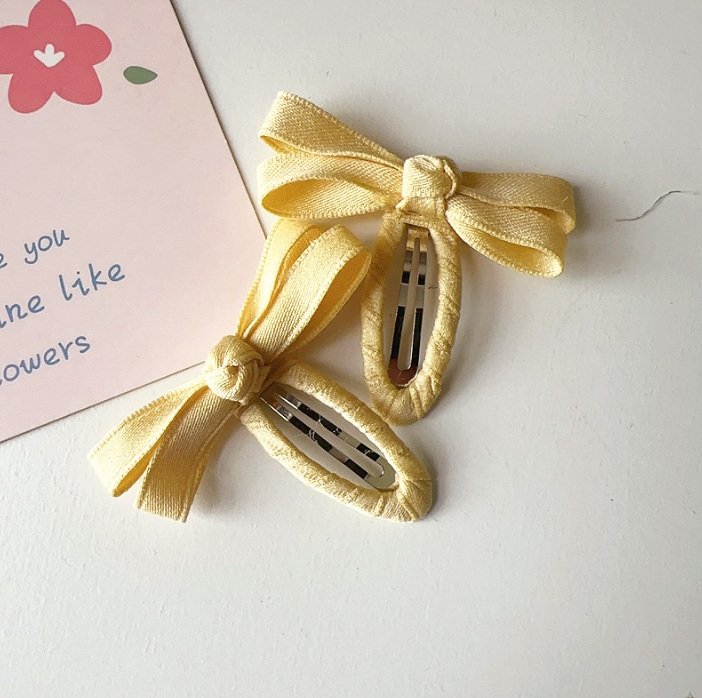 Miso - Korean Children Fashion - #kidzfashiontrend - Vivid Ribbon Snap Hair Clip - 10