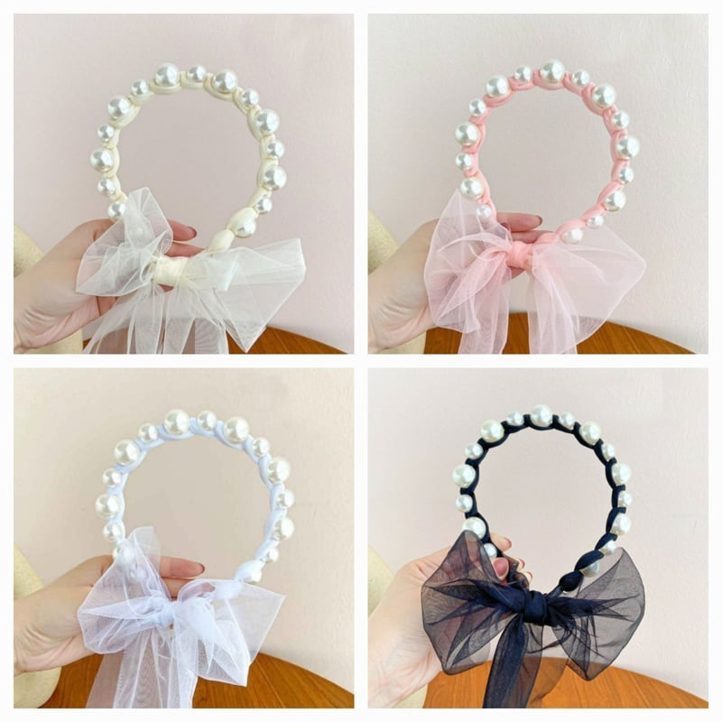 Miso - Korean Children Fashion - #kidzfashiontrend - Pearl Lace Hairband