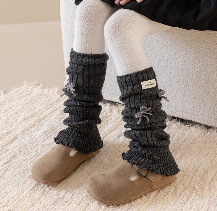 Miso - Korean Children Fashion - #kidzfashiontrend - Ribbon Warmer Leggings - 9