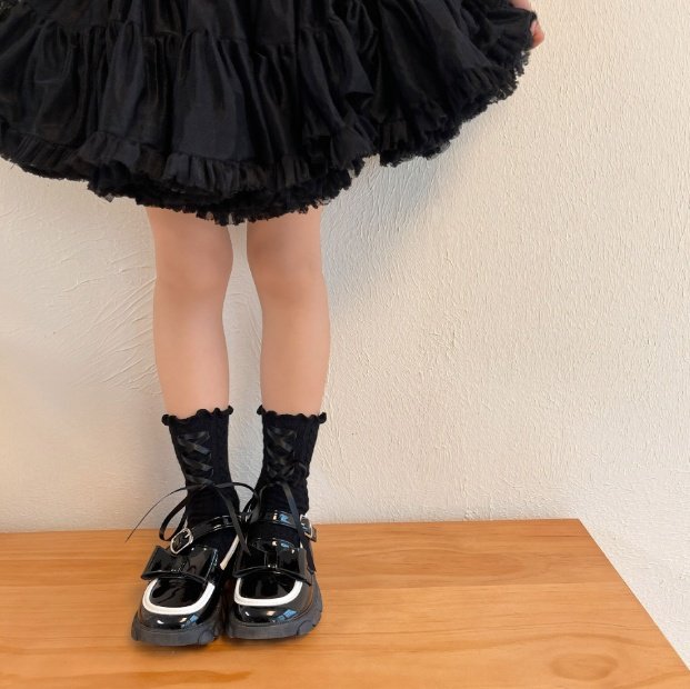 Miso - Korean Children Fashion - #kidzfashiontrend - Ribbon Strap Socks - 10