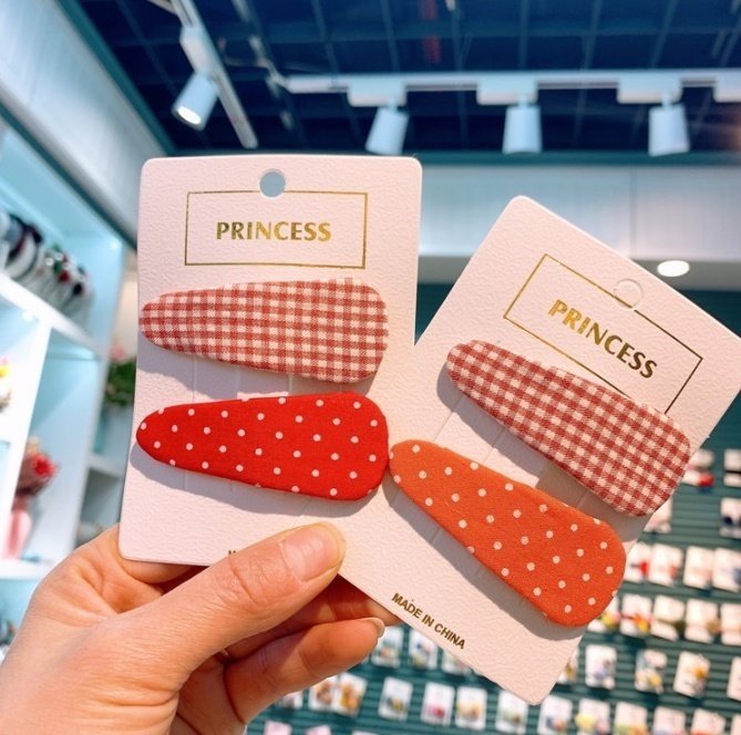 Miso - Korean Children Fashion - #Kfashion4kids - Small Check Dot Snap Hair Clip - 4