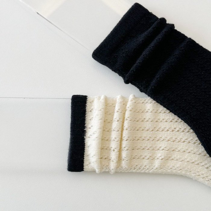 Miso - Korean Children Fashion - #littlefashionista - Oreo Half Socks - 5