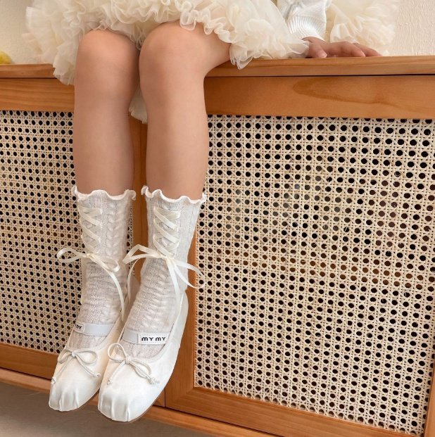 Miso - Korean Children Fashion - #littlefashionista - Ribbon Strap Socks - 12