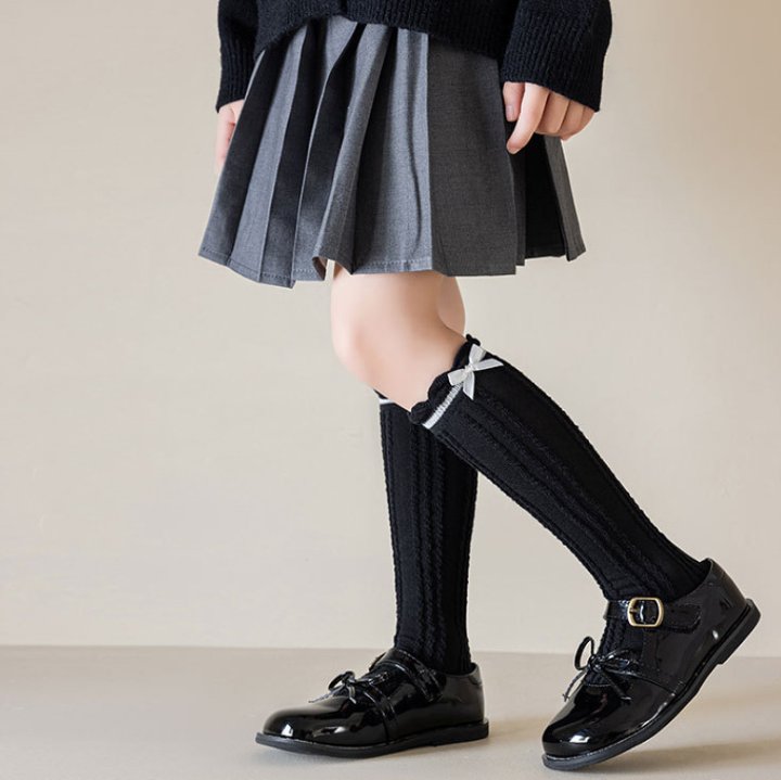 Miso - Korean Children Fashion - #littlefashionista - Ribbon Cable Knit Tights - 11