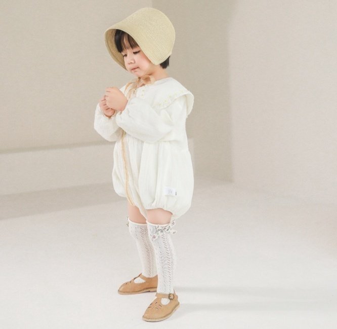 Miso - Korean Children Fashion - #magicofchildhood - Flower Ribbon Knee Socks - 6