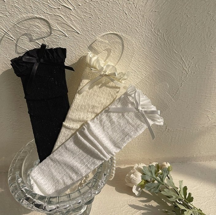 Miso - Korean Children Fashion - #minifashionista - Ribbon Frill Socks