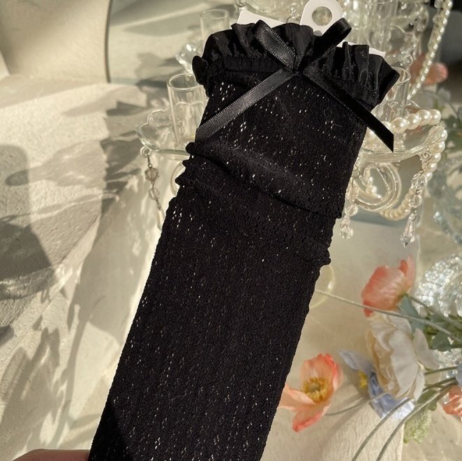Miso - Korean Children Fashion - #prettylittlegirls - Ribbon Frill Socks - 2