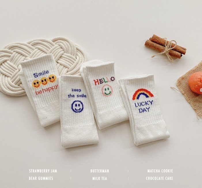 Miso - Korean Children Fashion - #prettylittlegirls - Lucky Smile Socks - 12