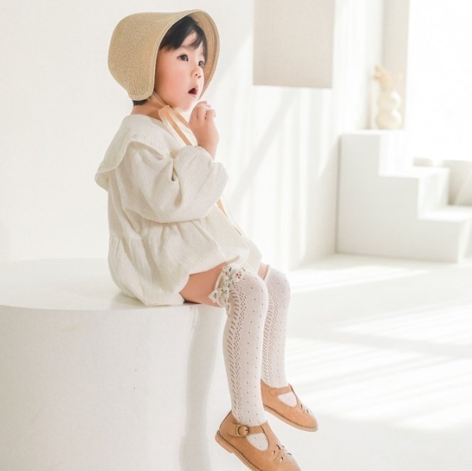 Miso - Korean Children Fashion - #prettylittlegirls - Flower Ribbon Knee Socks - 8