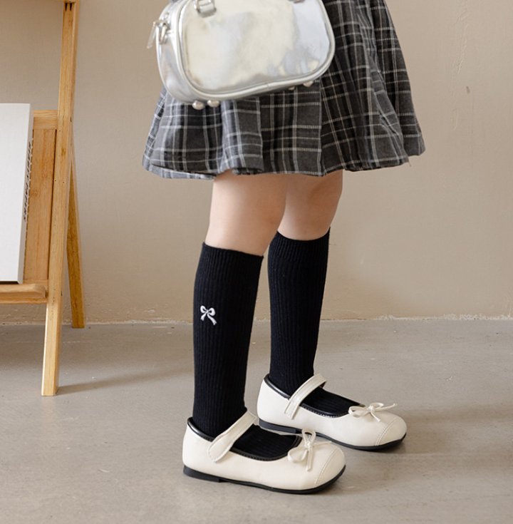 Miso - Korean Children Fashion - #stylishchildhood - Ribbed Ribbon Tights - 10