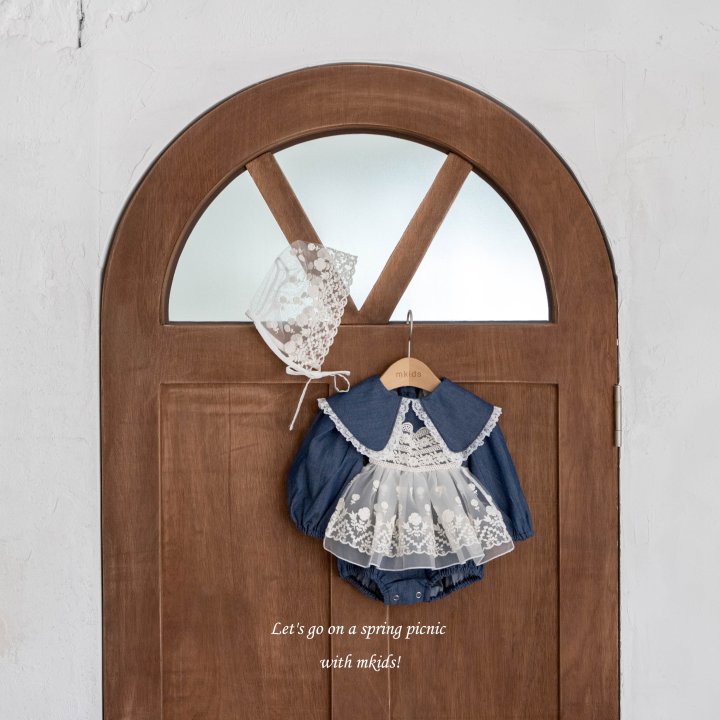 Mkids - Korean Baby Fashion - #babyboutiqueclothing - Bebe Rosé Denim Suit - 4