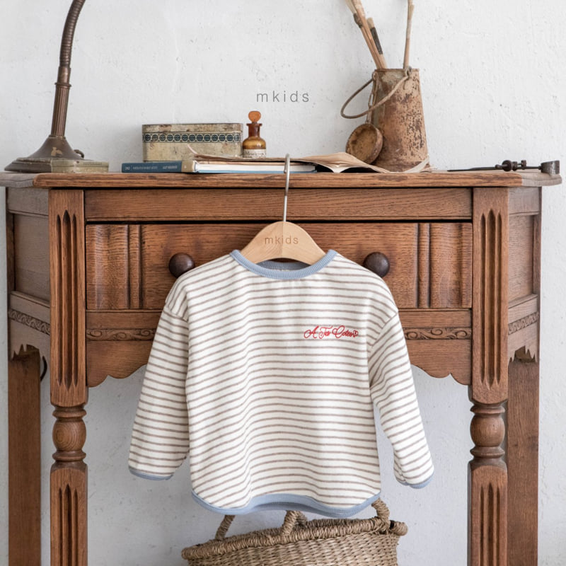 Mkids - Korean Baby Fashion - #babyfashion - Macaron Stripe Tee - 6