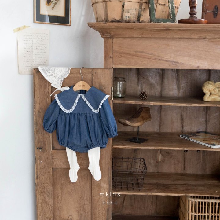 Mkids - Korean Baby Fashion - #babyfashion - Bebe Rosé Denim Suit - 5