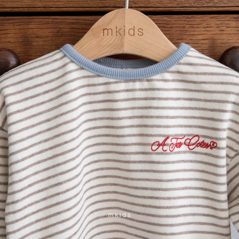 Mkids - Korean Baby Fashion - #babyfever - Macaron Stripe Tee - 7