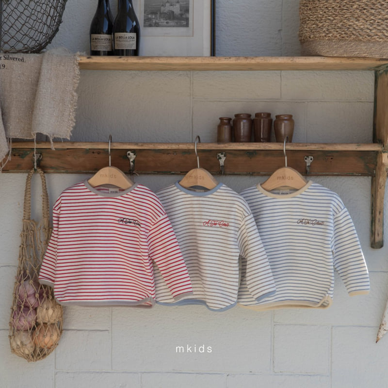 Mkids - Korean Baby Fashion - #babylifestyle - Macaron Stripe Tee - 9
