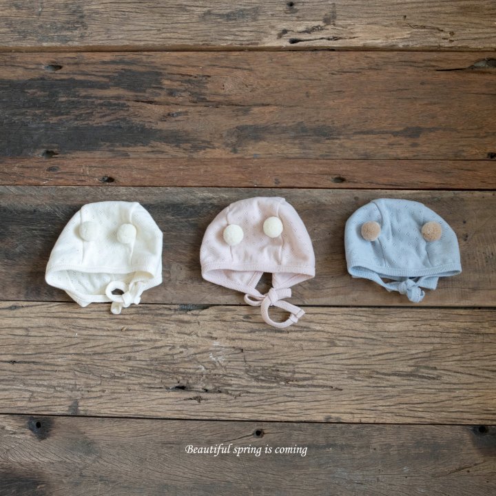 Mkids - Korean Baby Fashion - #onlinebabyshop - Brody Pom Pom Bonnet - 5