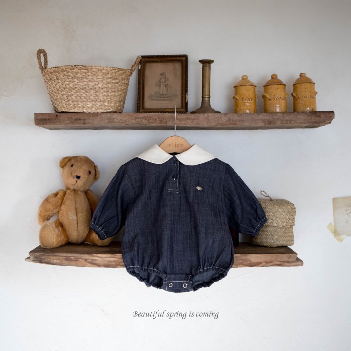 Mkids - Korean Baby Fashion - #onlinebabyshop - Bebe Vincent Denim Suit